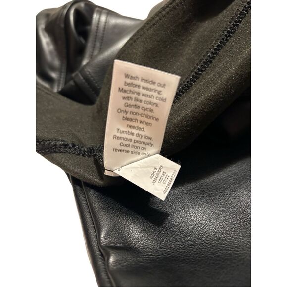 SO Faux Leather Trouser Pants High Rise Legging Slip On Women’s Size L - Picture 11 of 15